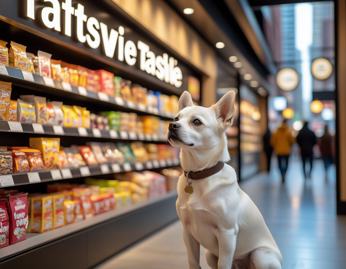 Собака в магазине